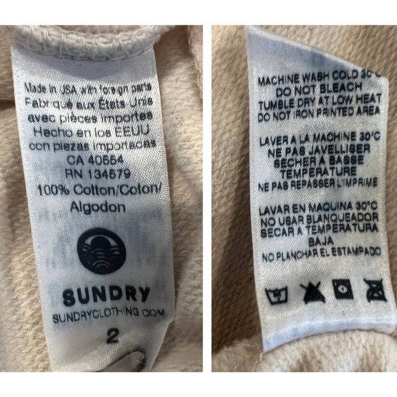 Sundry Merci Vintage Hoodie Sweatshirt (2) - Picture 6 of 7